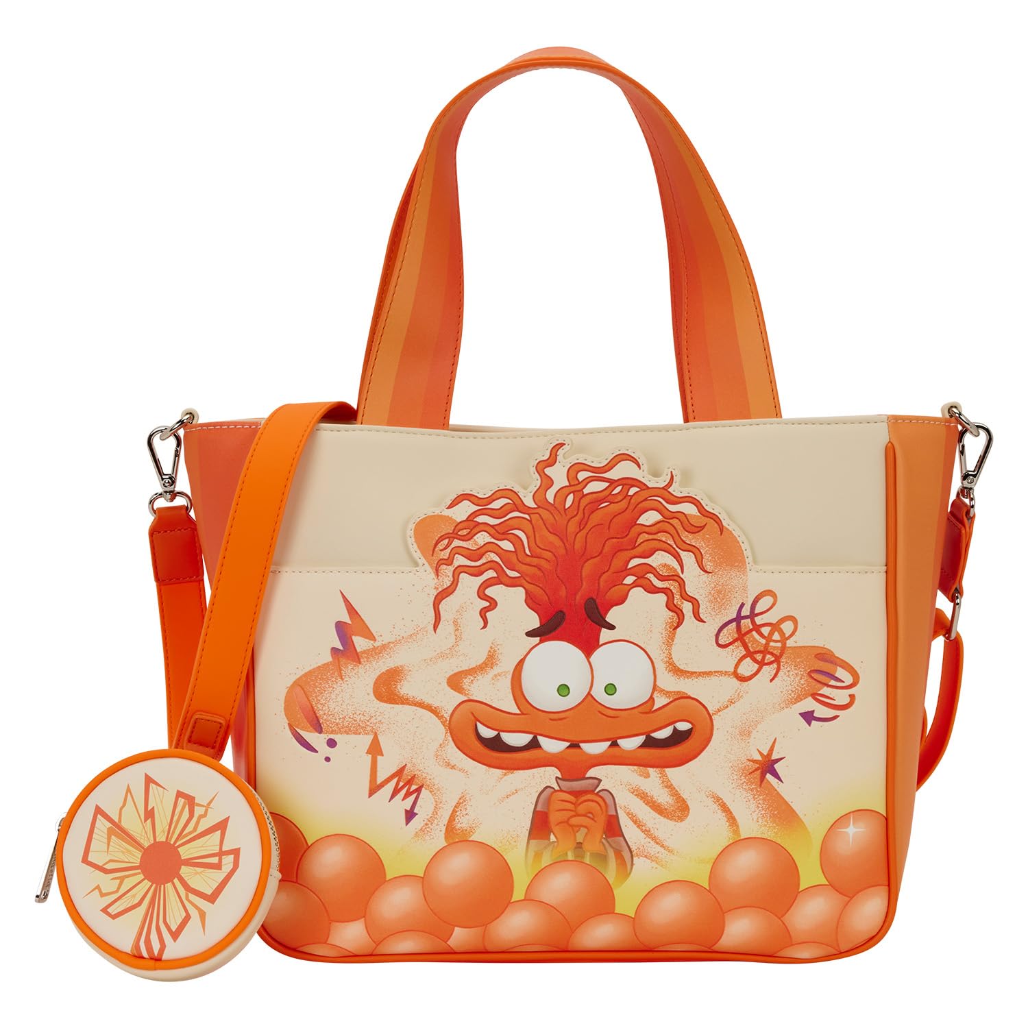 Amazon.com: Loungefly Inside Out 2 Anxiety Tote Bag with Coin Bag